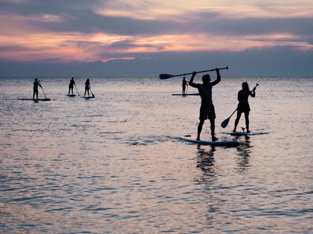 Stand Up Paddle auf dem Meer